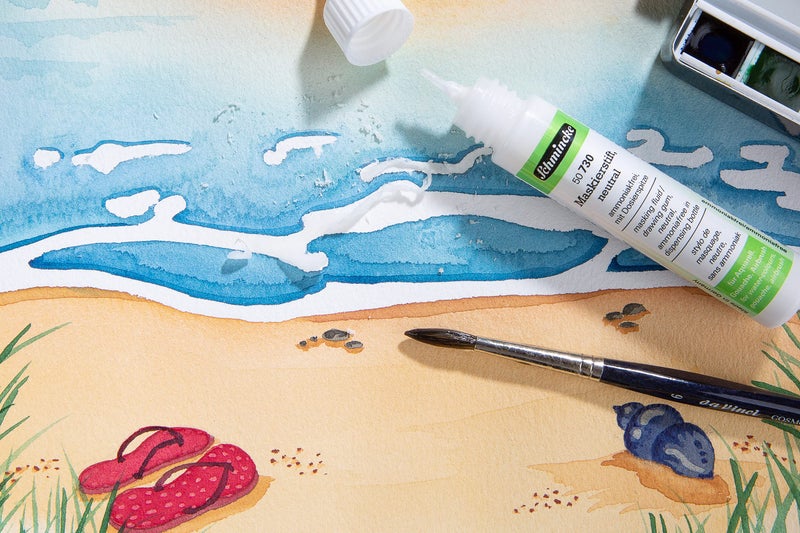 Schmincke - Masking Pen neutral, 25 ml, 50 730 005, dispensing pen, colorless masking liquid for opaque areas of paintings, ammonia-free - Image 3